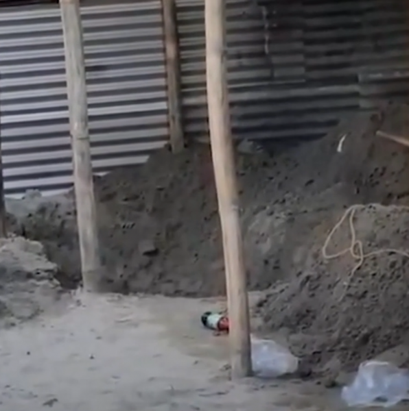 woman burying husband backyard