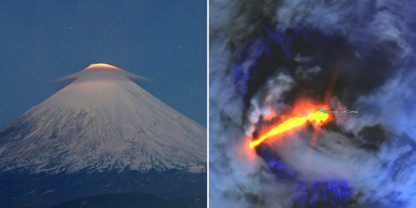 Volcano erupts Kamchatka earthquake