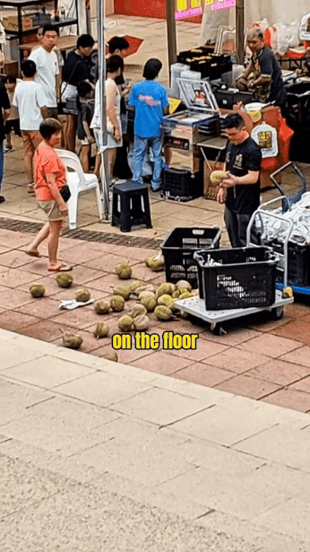 durians on ground
