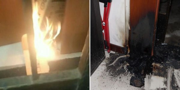 fire grandmother's door