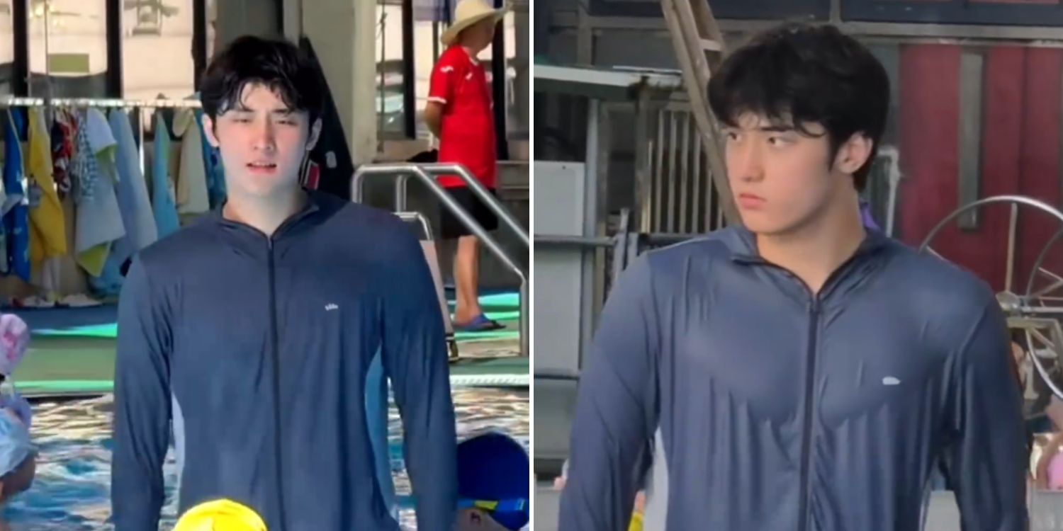 handsome swimming coach china