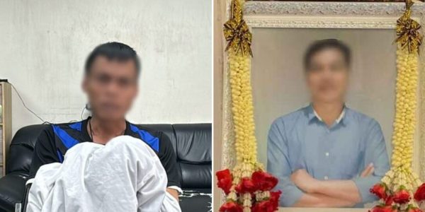 man beating father beer