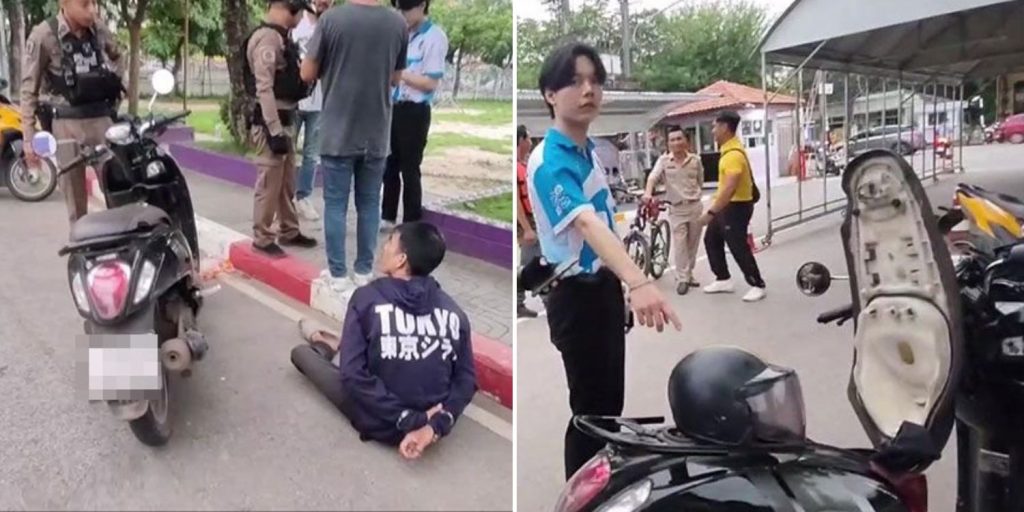 Student in Thailand spots thief riding his stolen motorbike while ...