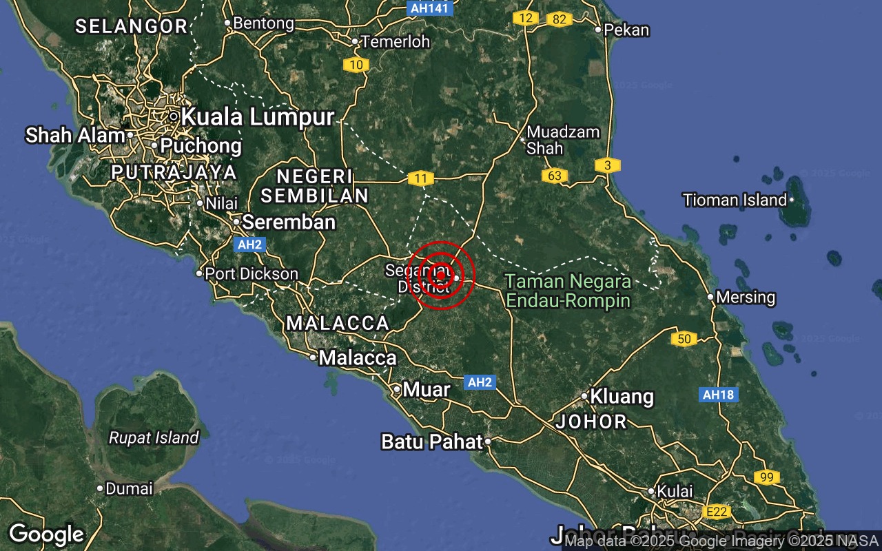 Johor earthquake