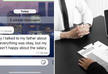 job applicant salary father