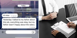 job applicant salary father