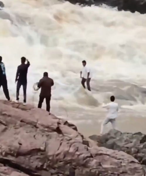 youtuber swept away waterfall