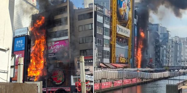 fire dotonbori osaka