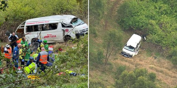 groom minibus crashes embankment wedding