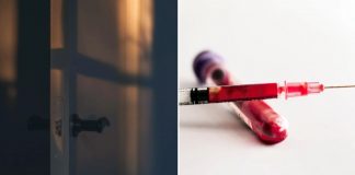 man drawing blood stress