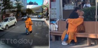 monk taiwan kissing women