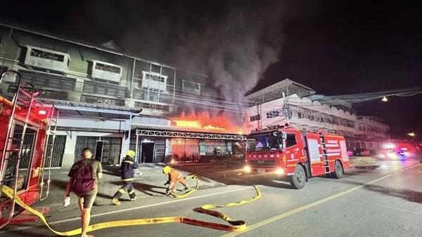 textiles shop fire iron firefighters