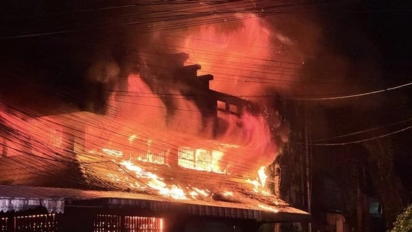 textiles shop fire iron blaze