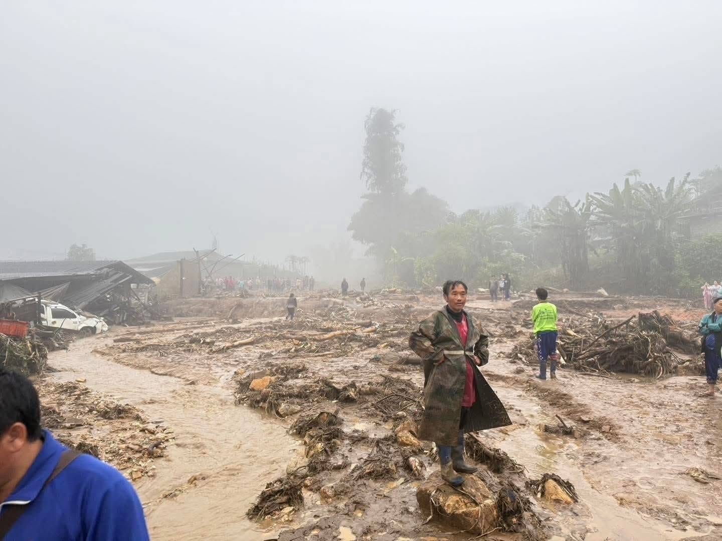 tropical storm kajiki landslide damage