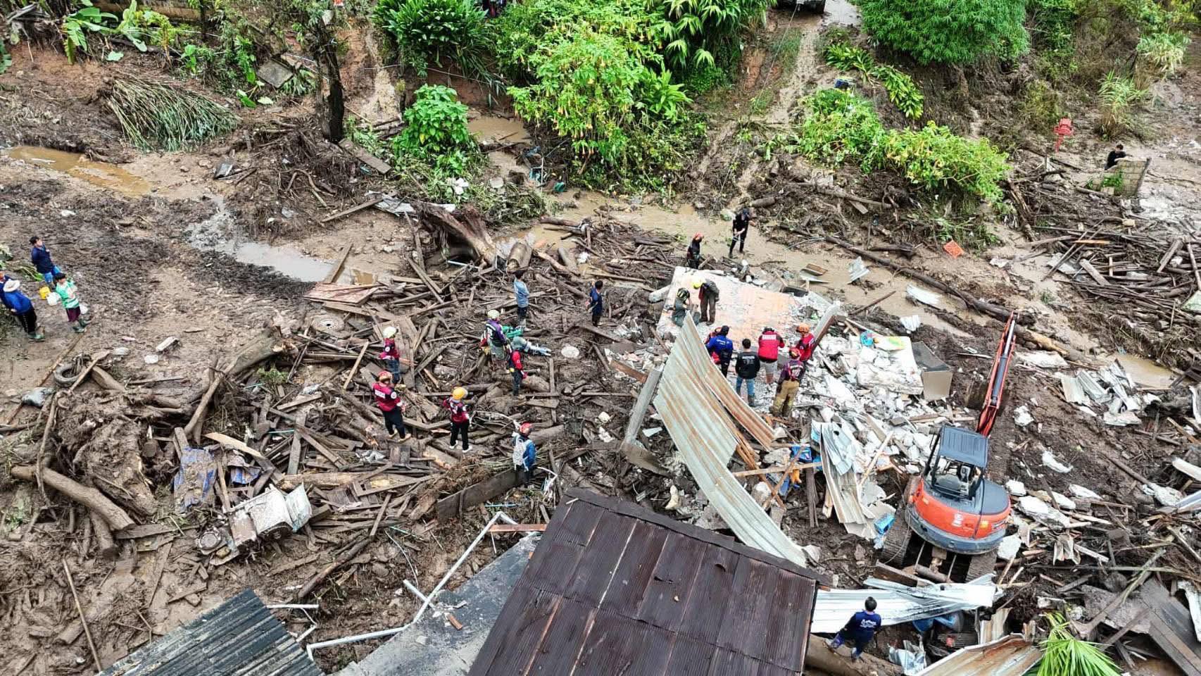 tropical storm kajiki landslide repair