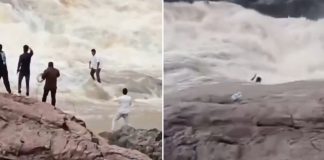 youtuber swept away waterfall