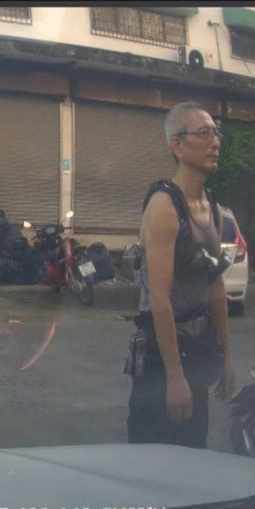man running bomb vest
