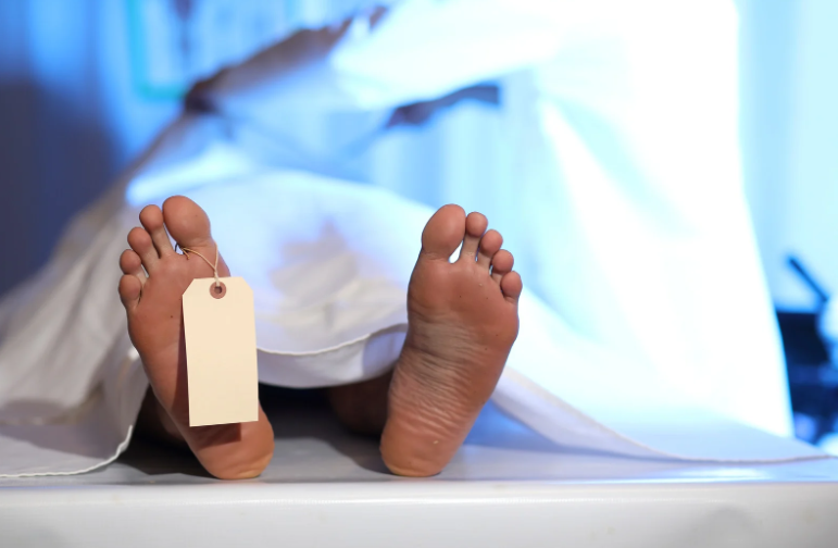 man brain dead funeral