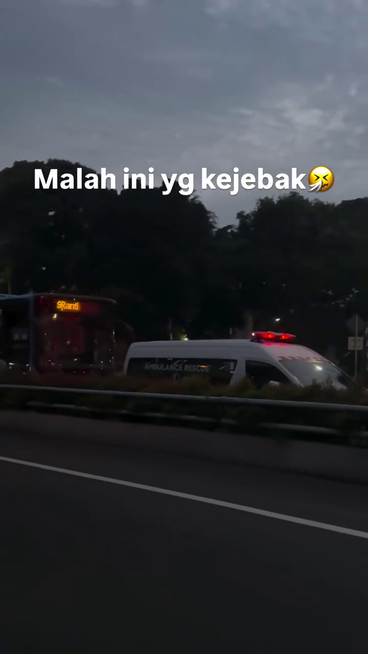 ambulance traffic government escorted stuck