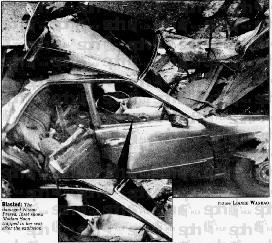 car bomb bedok wreckage