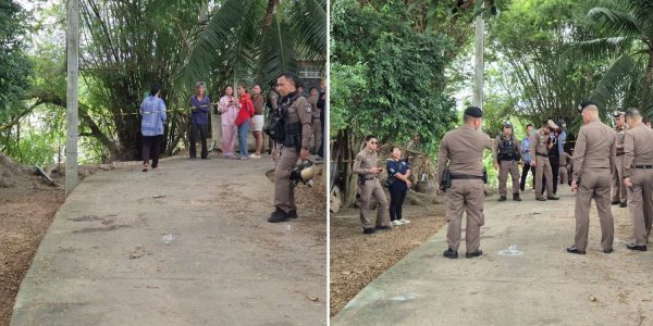 man chasing police shot