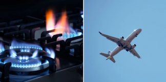 man gas stove flight