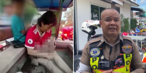 police officer baby tuk-tuk