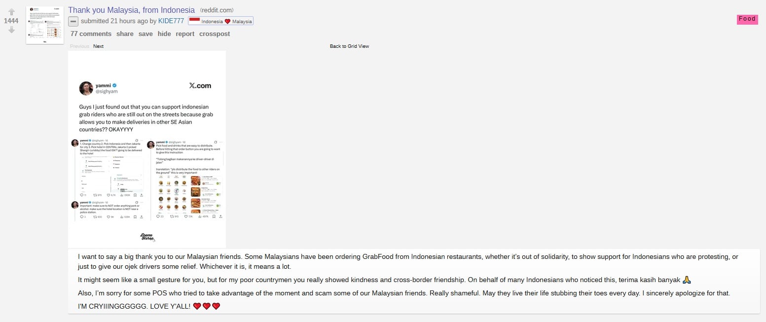 support indonesian riders protests post 3