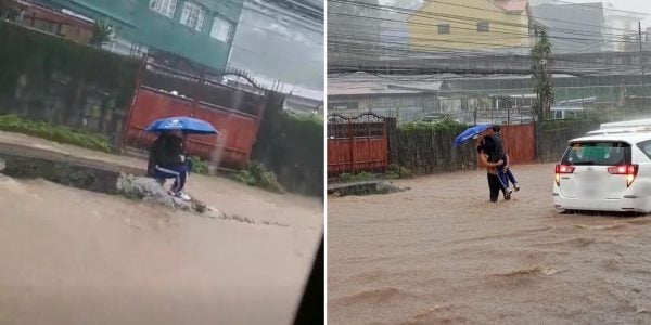 taxi driver students floodwaters