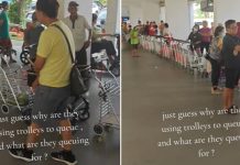 trolleys queue