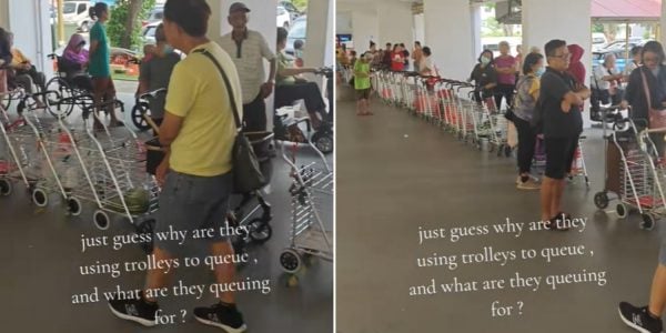 trolleys queue