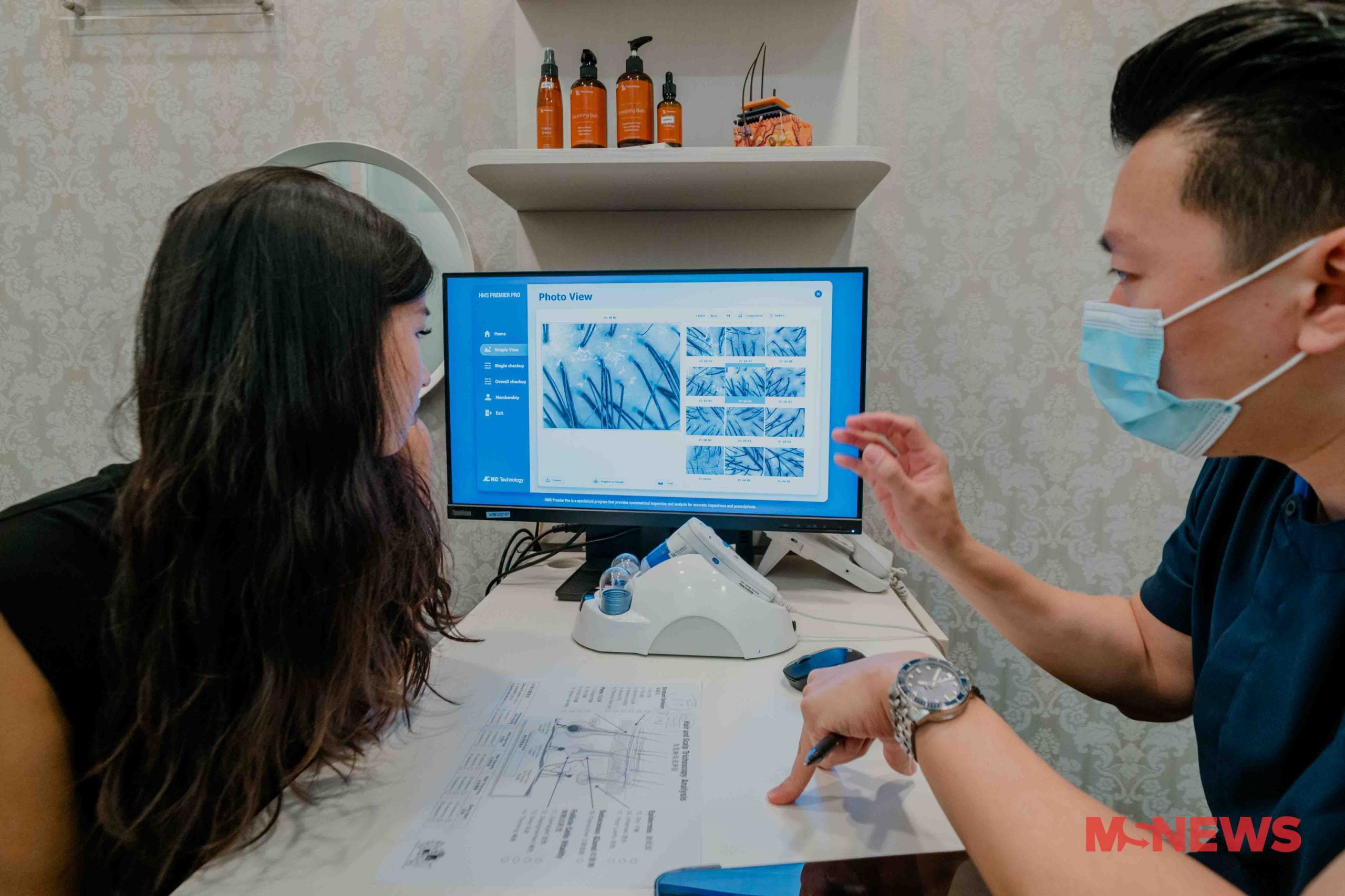 Trichokare scan with specialist