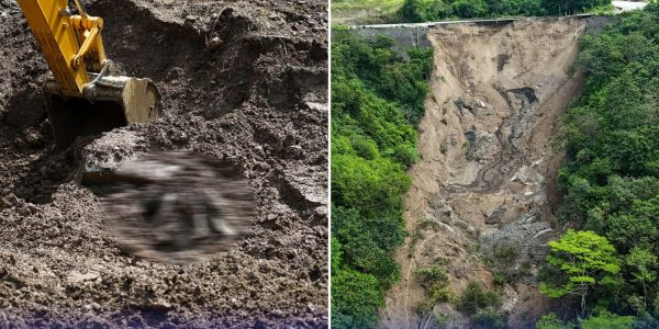 Elderly couple hugging landslide (4)