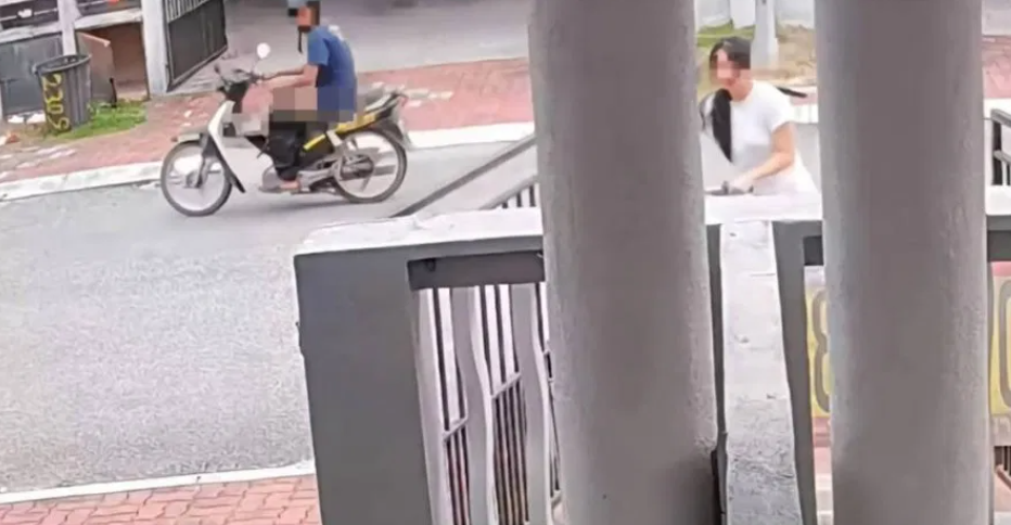 man exposing genitals