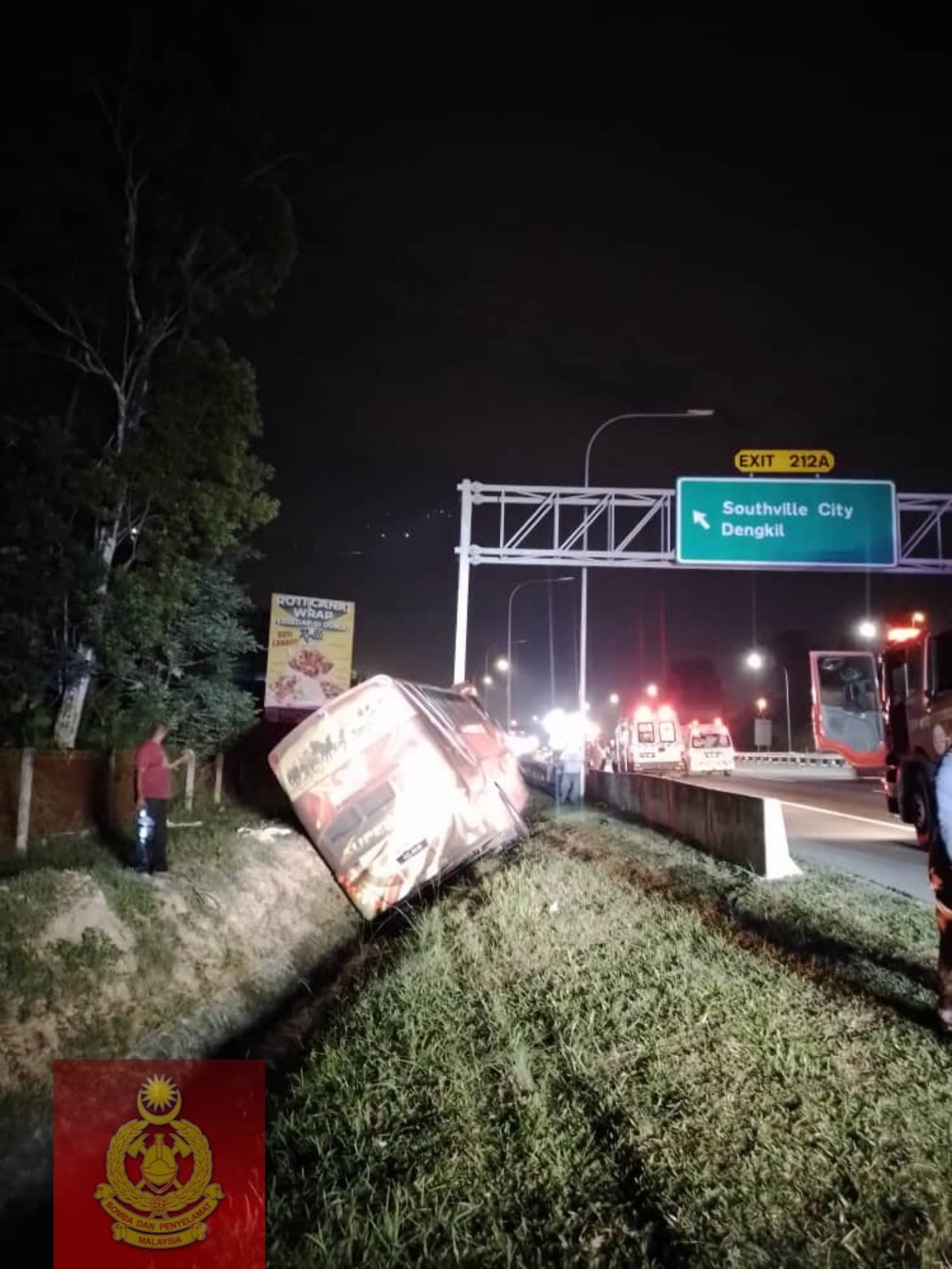 bus highway signpost