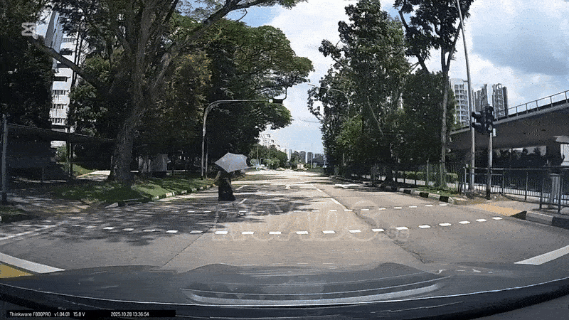 jaywalking pedestrian