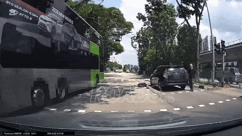 jaywalking pedestrian