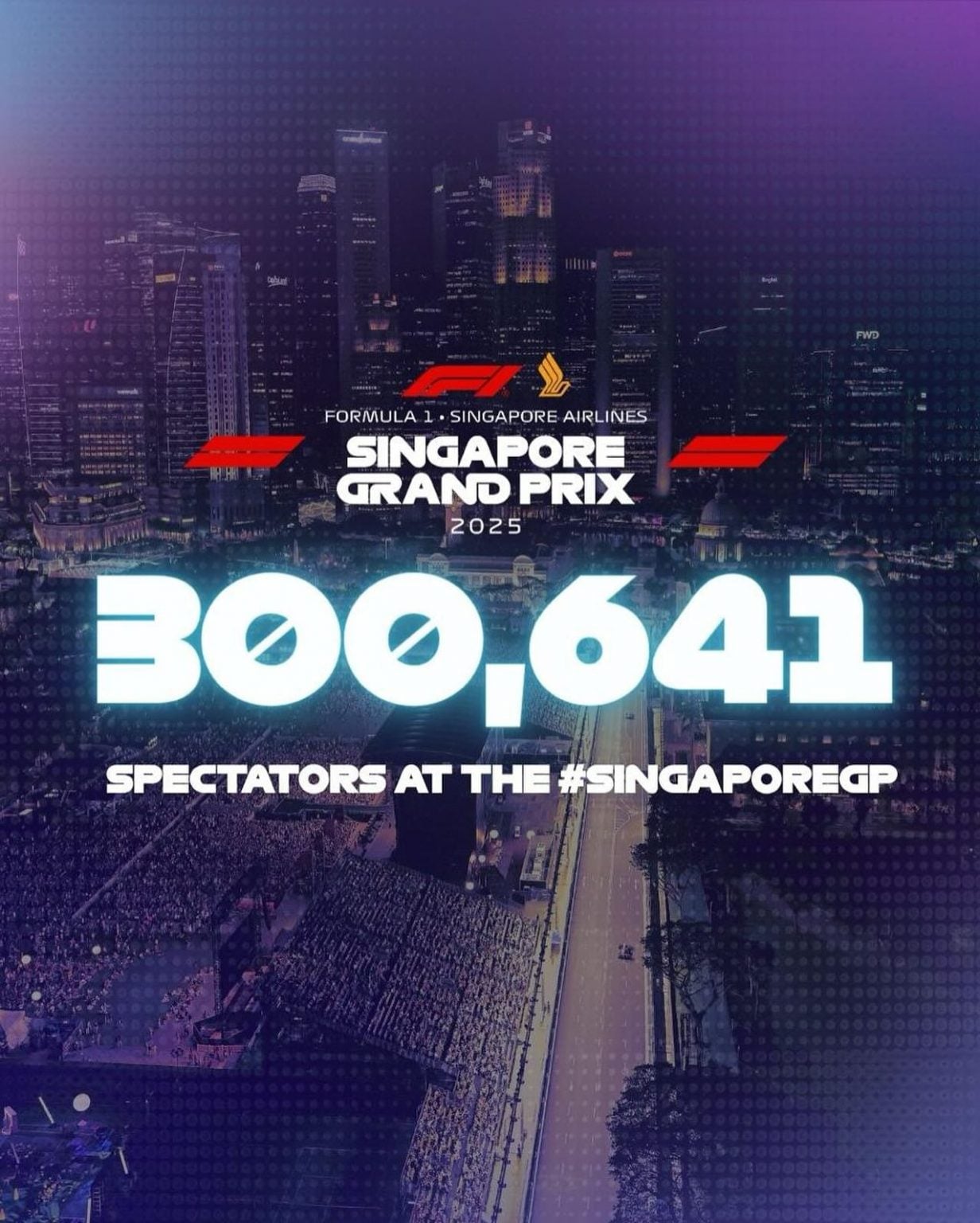 S'pore Grand Prix 2025 Attended By Over 300K Fans, 2nd-highest Turnout Ever