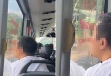 kissing bus window