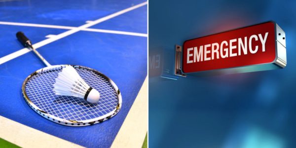 man heart rate badminton