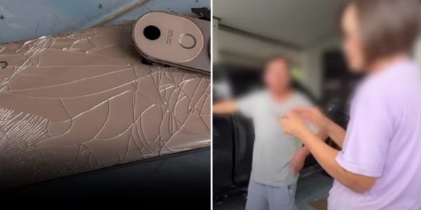 man smashed phone scammer