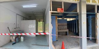 school demolishes toilet walls