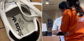 shoe sprayed semen taiwan