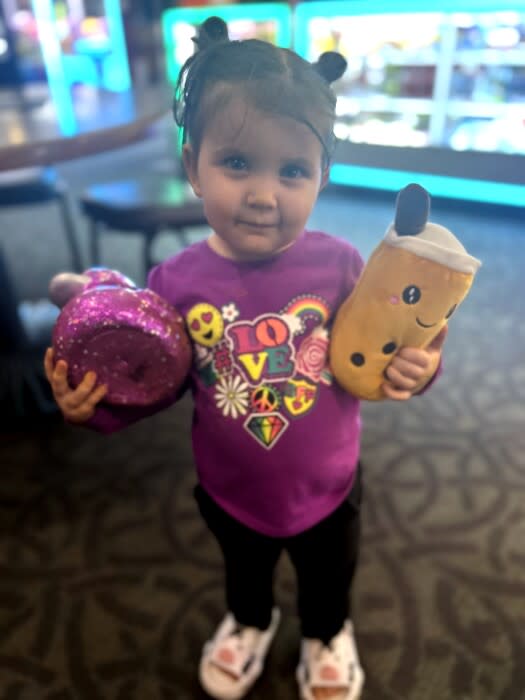 father 2-year-old burning car