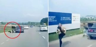 woman jumped car husband