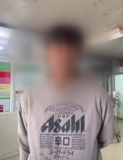 student cutter pulling trousers