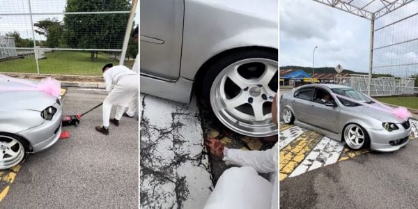 bridal vehicle speed bump