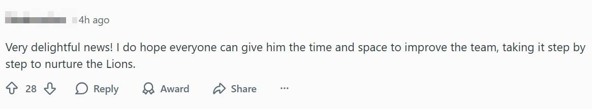 permanent Lions coach