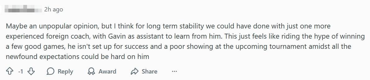 permanent Lions coach