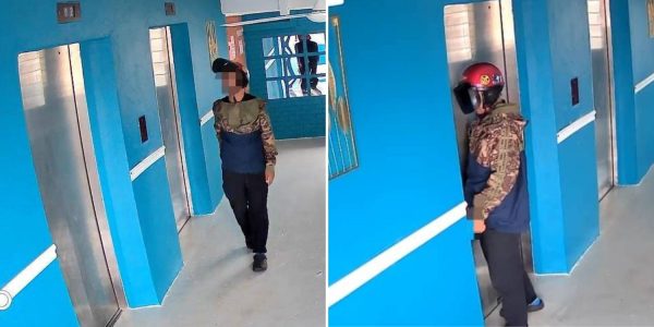 delivery rider urinates lift (1)